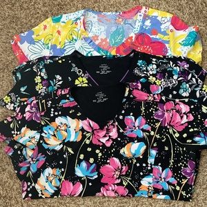 Set of three nursing scrub tops XL